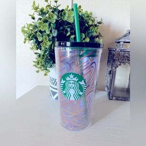 Starbucks Gift Green Cold Cup Tumbler Acrylic Cold Cup with Straw & Lid 16oz